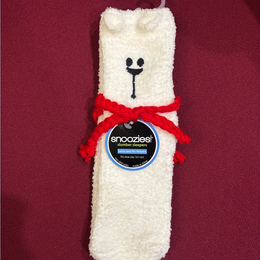 Snoozies Child Slipper Socks Non Skid Polar Bear. Size 13/1 - 4/5. NWT.
